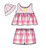 B5017 Infants' Top, Dress, Panties, Shorts, Pants and Hat (size: All Sizes In One Envelope)