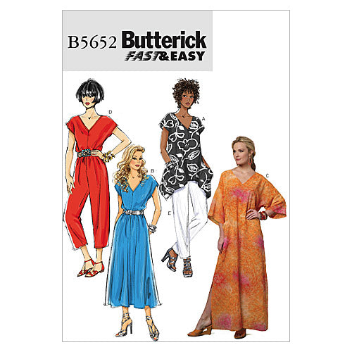 B5652 Haut, robe, caftan, combinaison et pantalon - Jeunes femmes (grandeur : TPM-PMG-MOY)