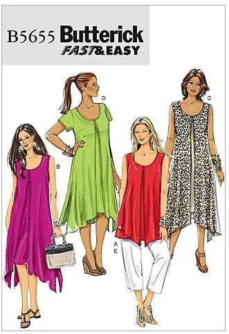 B5655 Misses'/Women's Top, Dress and Pants (Size: 18W-20W-22W-24W)
