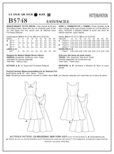 B5748 Misses'/Misses' Petite Dress (Size: 14-16-18-20-22)