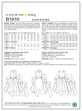 B5850 Robe - Jeunes femmes (grandeur : 8-10-12-14-16)