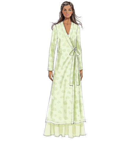 B5963 Misses' Robe, Top, Gown, Pants and Bag (size: 6-8-10-12-14)