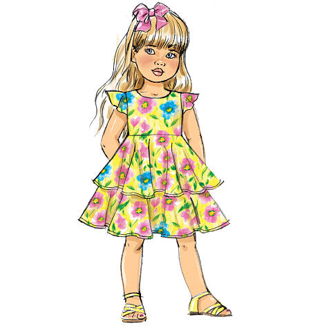 B6013 Children's/Girls' Dress (size: 6-7-8)