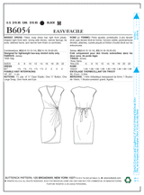 B6054 Misses' Dress (size: 6-8-10-12-14)