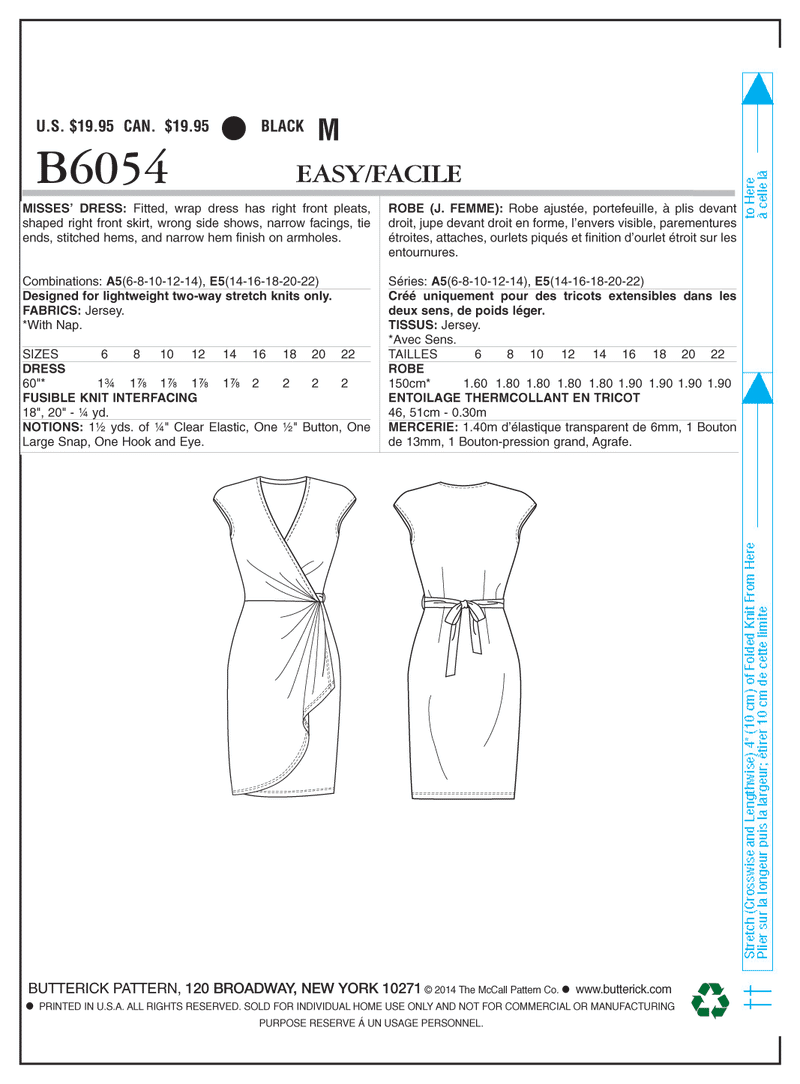 B6054 Robe - Jeunes femmes (grandeur : 6-8-10-12-14)