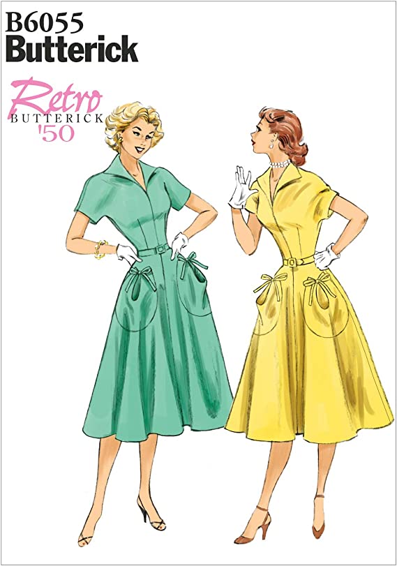 B6055 Misses' Dress and Belt (size: 6-8-10-12-14)