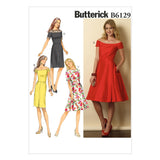 B6129 Misses'/Misses' Petite Dress (size: 6-8-10-12-14)