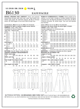 B6130 Robe et combinaison - Jeunes femmes (grandeur : 6-8-10-12-14)