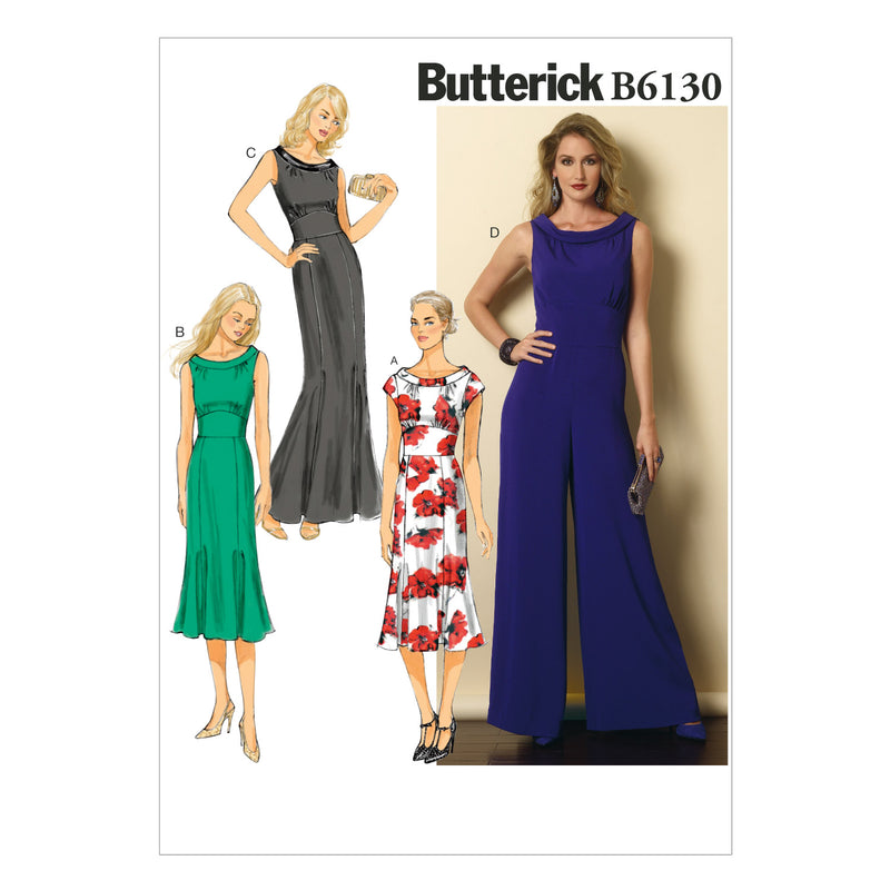 B6130 Misses' Dress and Jumpsuit (size: 14-16-18-20-22)