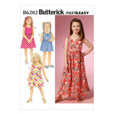 B6202 Children's/Girls' Dress and Culottes (size: 6-7-8)