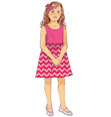 B6202 Children's/Girls' Dress and Culottes (size: 6-7-8)