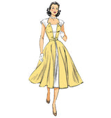 B6211 Misses' Dress and Belt (size: 6-8-10-12-14)