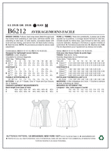 B6212 Misses' Dress (size: 6-8-10-12-14)