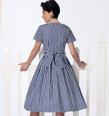 B6318 Misses' Tie-Waist Dress (Size: 6-8-10-12-14)