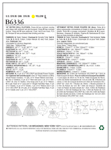 B6336 Vêtements Rétro pour Poupée - 18 po (Grandeur : Taille unique)