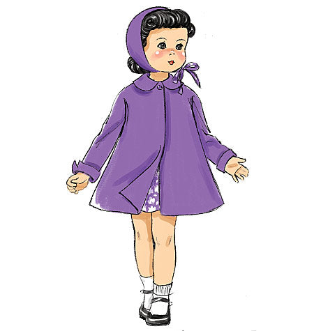 B6336 Retro Outfits for 18" Doll (Size: One Size Only)