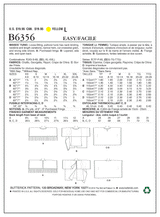 B6356 Misses' Fringe-Trim, Overlay or Notch-Neck Tunics (Size: 4-6-8-10-12-14)