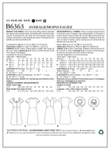 B6363 Misses' Button-Front, Flutter Sleeve Dresses and Sun Hat (Size: 14-16-18-20-22)