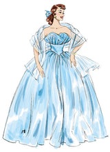 B6454 Misses' Ruffled Dresses and Shawls (Size: 6-8-10-12-14)