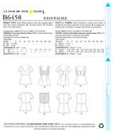 B6458 Misses' Pullover, Paneled Tops (Size: 14-16-18-20-22)