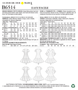 B6514 Robe avec panneaux pour Jeune Femme / Petite Jeune Femme (Size: 14-16-18-20-22)