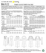 B6522 Misses'/Women's Jumpsuit and Sash (Size: 18W-20W-22W-24W)