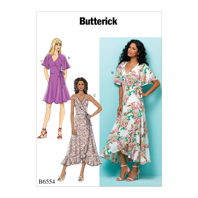 B6554 Misses' Wrap Dresses