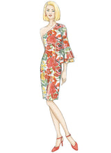 B6557 Misses' One Shoulder Dress (Size: 14-16-18-20-22)