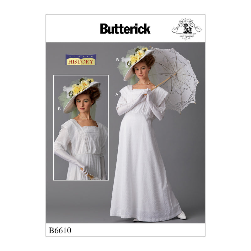 B6610 Costume et chapeau pour Jeune Femme (Size: 6-8-10-12-14)