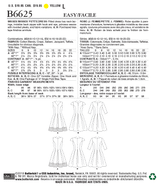 B6625 Misses'/Misses' Petite Dress (Size: 6-8-10-12-14)
