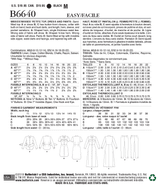 B6640 Misses'/Misses' Petite Top, Dress and Pants (Size: 6-8-10-12-14)