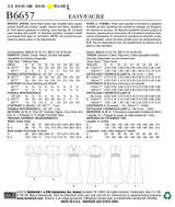 B6657 Misses' Dress (Size: 6-8-10-12-14)