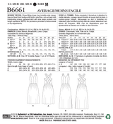 B6661 Robe pour Jeune Femme (Size: 6-8-10-12-14)