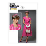 B6672 Misses' Costume and Hat (Size: 14-16-18-20-22)