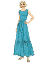 B6677 Misses' Dress and Sash (Size: 14-16-18-20-22)
