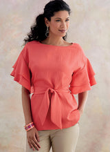 B6685 Misses' Top and Sash (Size: XS(4-6) - S(8-10) - M(12-14))