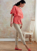 B6685 Misses' Top and Sash (Size: XS(4-6) - S(8-10) - M(12-14))