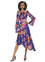 B6704 Misses' Dress & Sash (Size: 6-8-10-12-14)