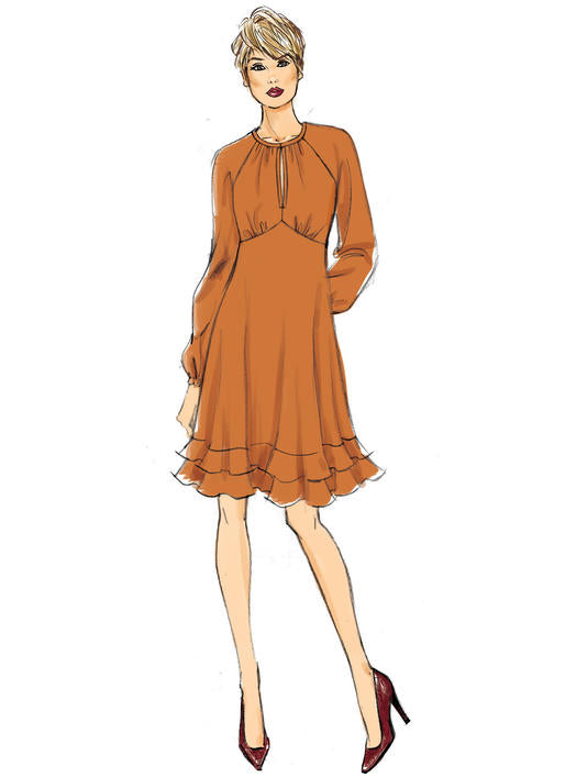 B6705 Misses' Dress (Size: 6-8-10-12-14)