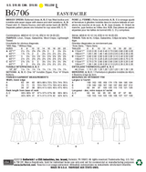 B6706 Robe pour Jeune Femme (Size: 14-16-18-20-22)