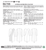 B6708 Misses' Dress (Size: 14-16-18-20-22)