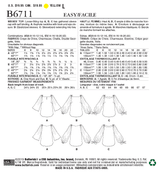 B6711 Misses' Top (Size: 6-8-10-12-14)