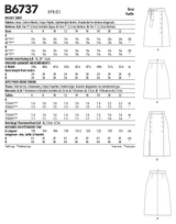 B6737 Misses' Skirts (Size: 14-16-18-20-22)