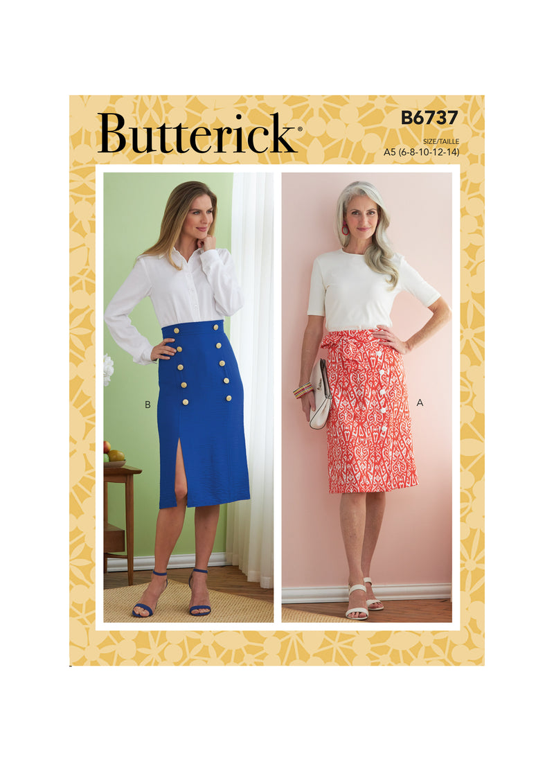 B6737 Misses' Skirts (Size: 6-8-10-12-14)