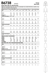 B6738 Misses' Jacket, Dress, Top, Skirt & Pants (Size: 14-16-18-20-22)