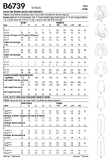 B6739 Misses' Jacket, Dress, Top, Skirt & Pants (Size: 8-10-12-14-16)