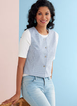 B6745 Misses' Vests in Five Styles (Size: XS-S-M)