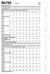 B6746 Jupes droites et ceinture pour Jeune Femme (Size: 16-18-20-22-24)