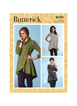 B6752 Misses' Fit and Flare Knit Tunics (Size: XS-S-M)