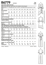 B6779 Robe, combinaison et ceinture-écharpe pour jeune femme (Size: 6-8-10-12-14)